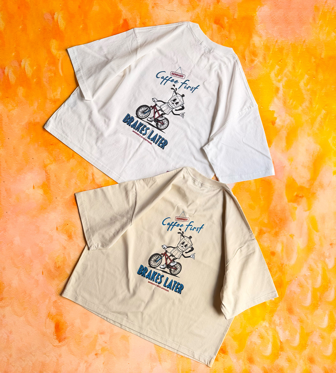 Coffee First Brakes Later Boxy T-Shirt