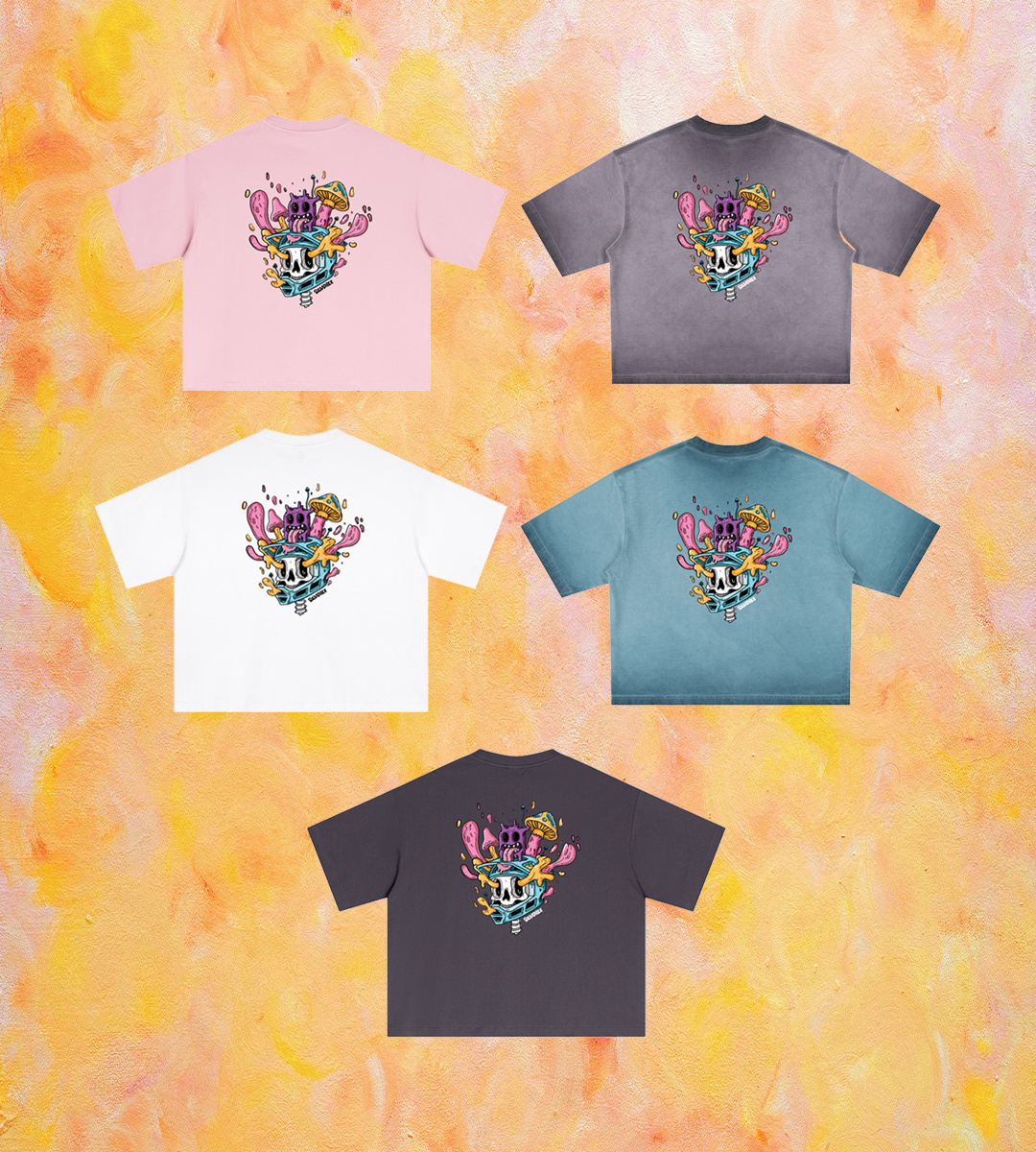 Wacky Skull Boxy T-Shirt